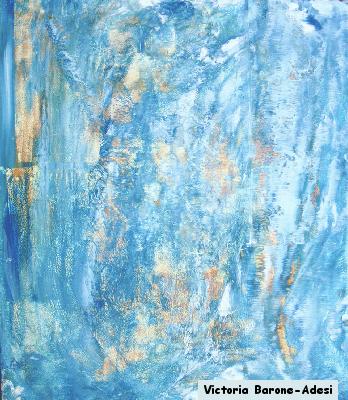 Blue acrylic abstract art