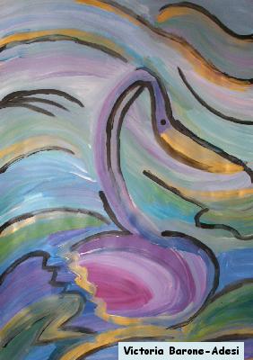 Light Swan acrylic abstract art