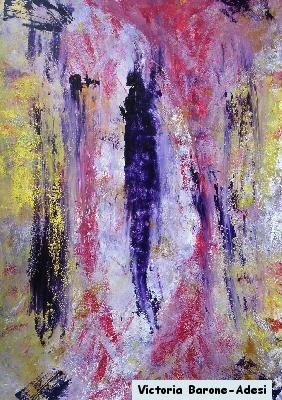 Purple Person acrylic abstract art