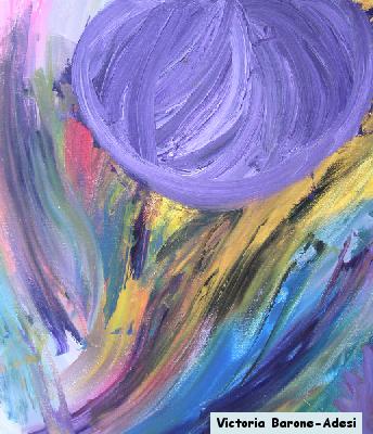Purple Seed acrylic abstract art
