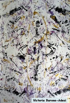 Purple Streaks arte acrilica astratta