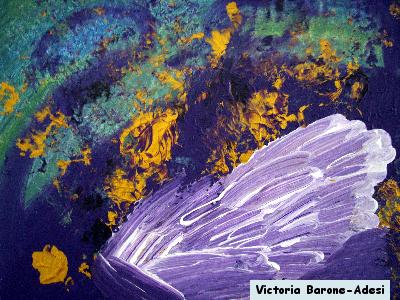 Purple Swan arte acrilica astratta