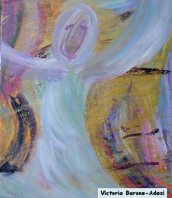 River Angel acrylic abstract art