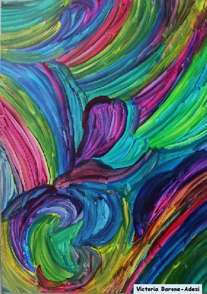 Birth acrylic abstract art