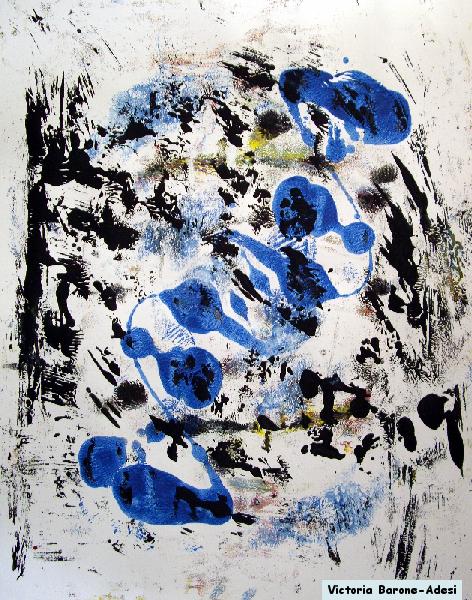 Blue Life acrylic abstract art