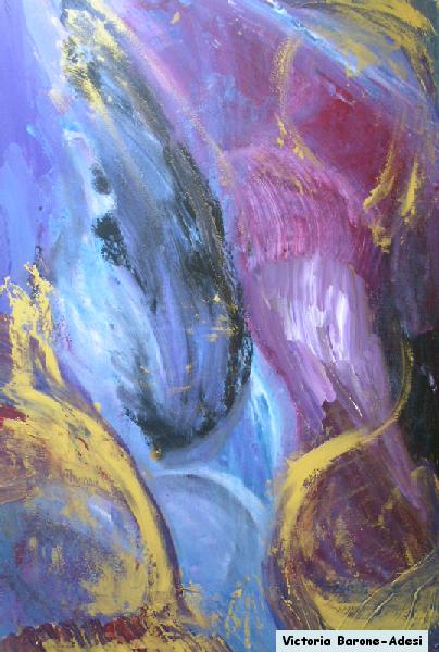 Comet acrylic abstract art