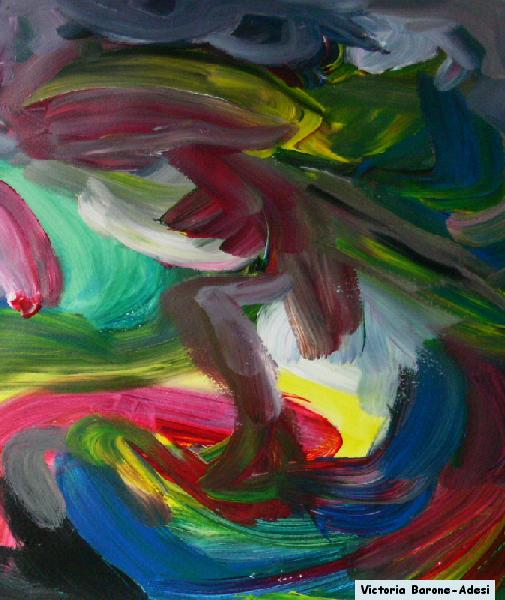 Jumping Girl acrylic abstract art
