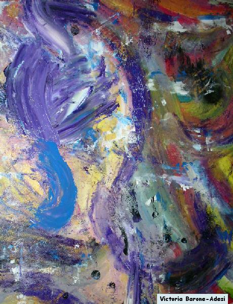 Mask Of Flowers acrylic abstract art