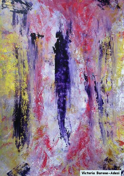 Purple Person acrylic abstract art