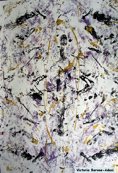 Purple Streaks acrylic abstract art