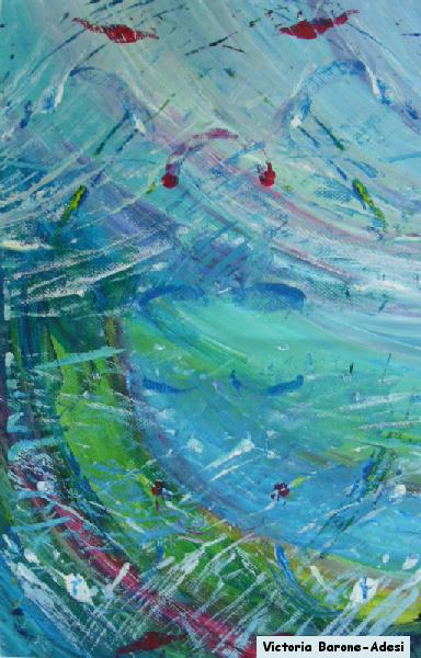 Rain Stream acrylic abstract art