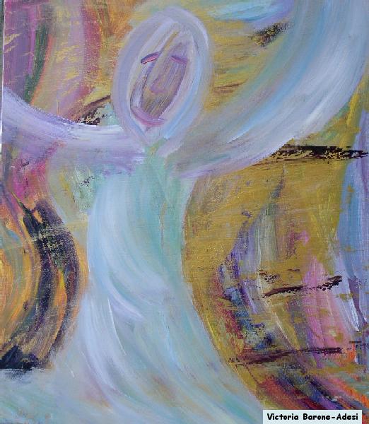 River Angel acrylic abstract art