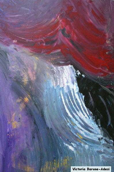 Waterfall acrylic abstract art