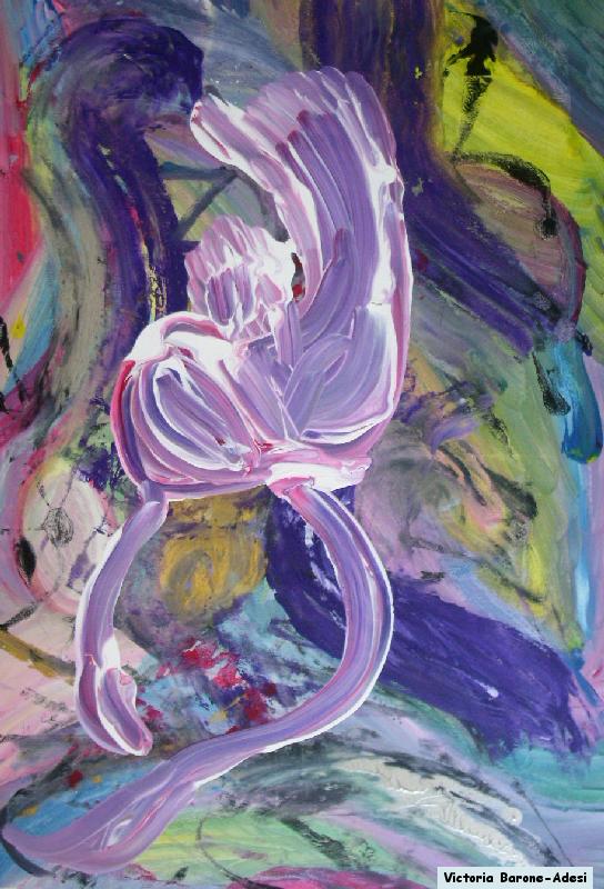 Angel acrylic abstract art