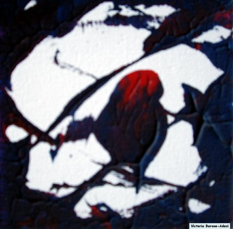 Black Bird acrylic abstract art