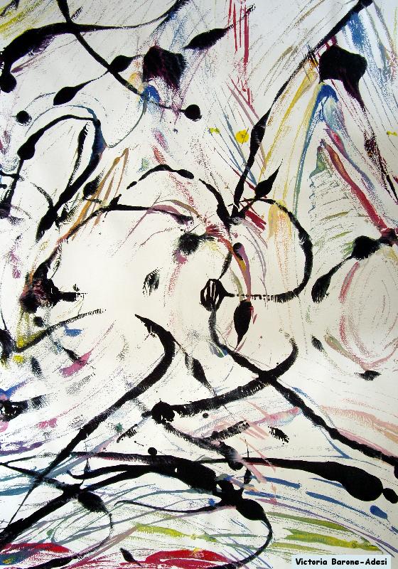 Black Lines 2 acrylic abstract art