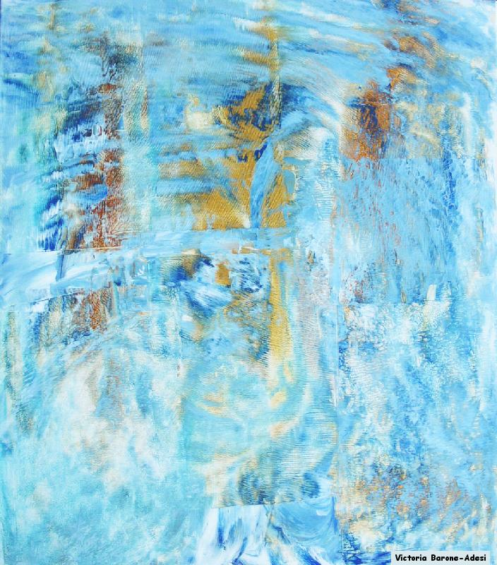 Blue 2 acrylic abstract art