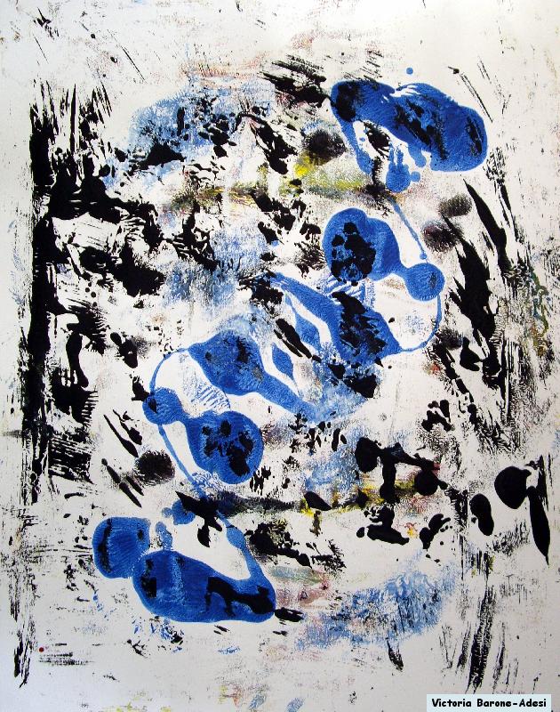 Blue Life acrylic abstract art