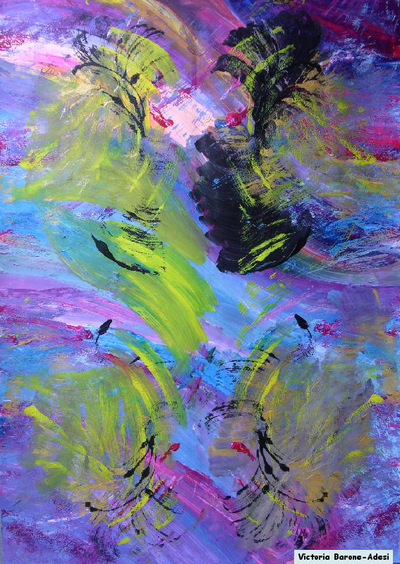 Feather Spirit acrylic abstract art