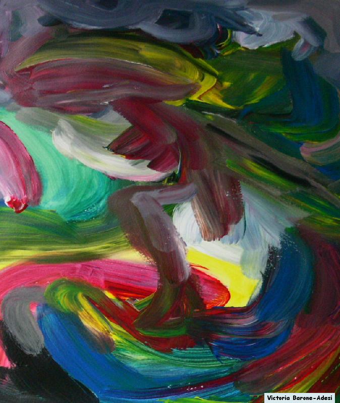 Jumping Girl acrylic abstract art