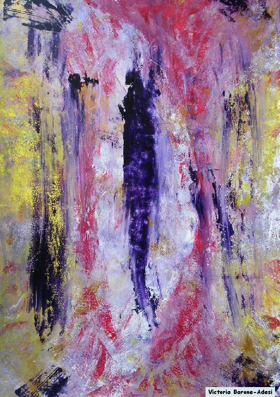 Purple Person acrylic abstract art