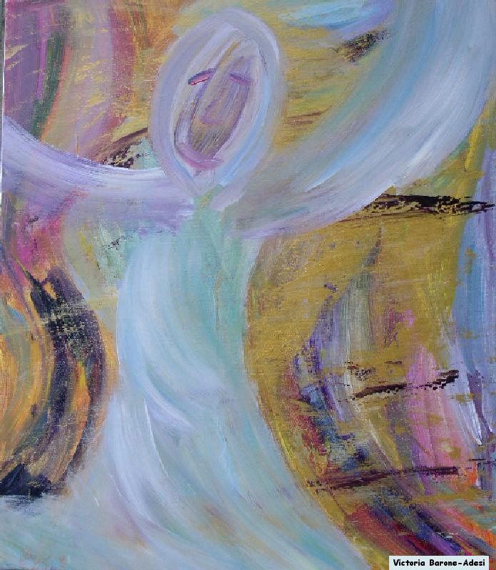 River Angel acrylic abstract art