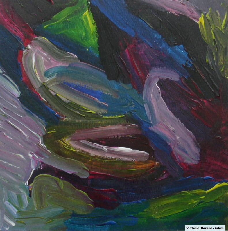 Swan acrylic abstract art