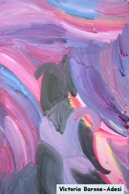 Dog acrylic abstract art